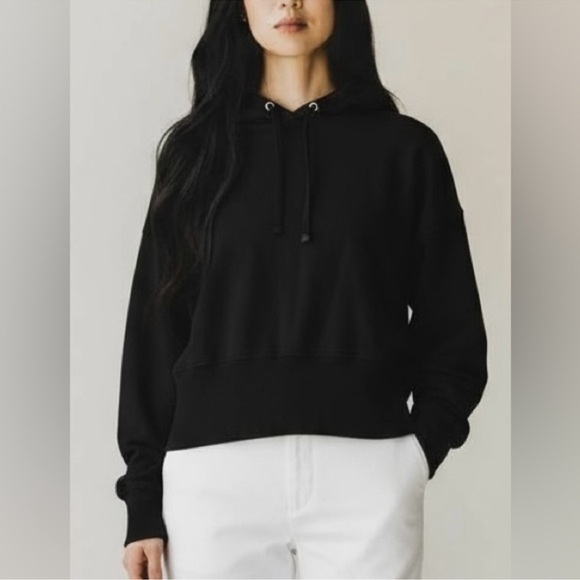 Junk Food Clothing Tops - Women's Junk Food Clothing Cropped Hoodie in Color Black Size S